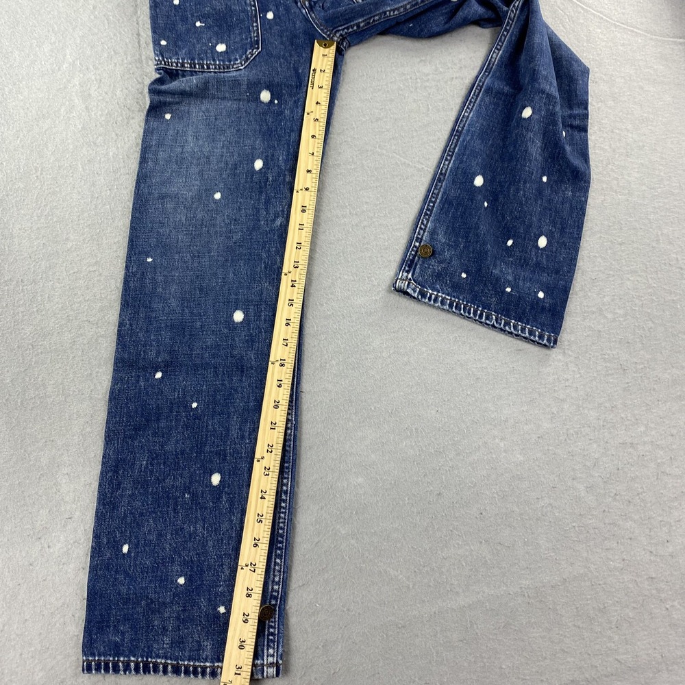 Sandrine Rose Jeans Womens 24 Blue Straight Wide Leg Button Fly Buckle Back - Picture 13 of 16